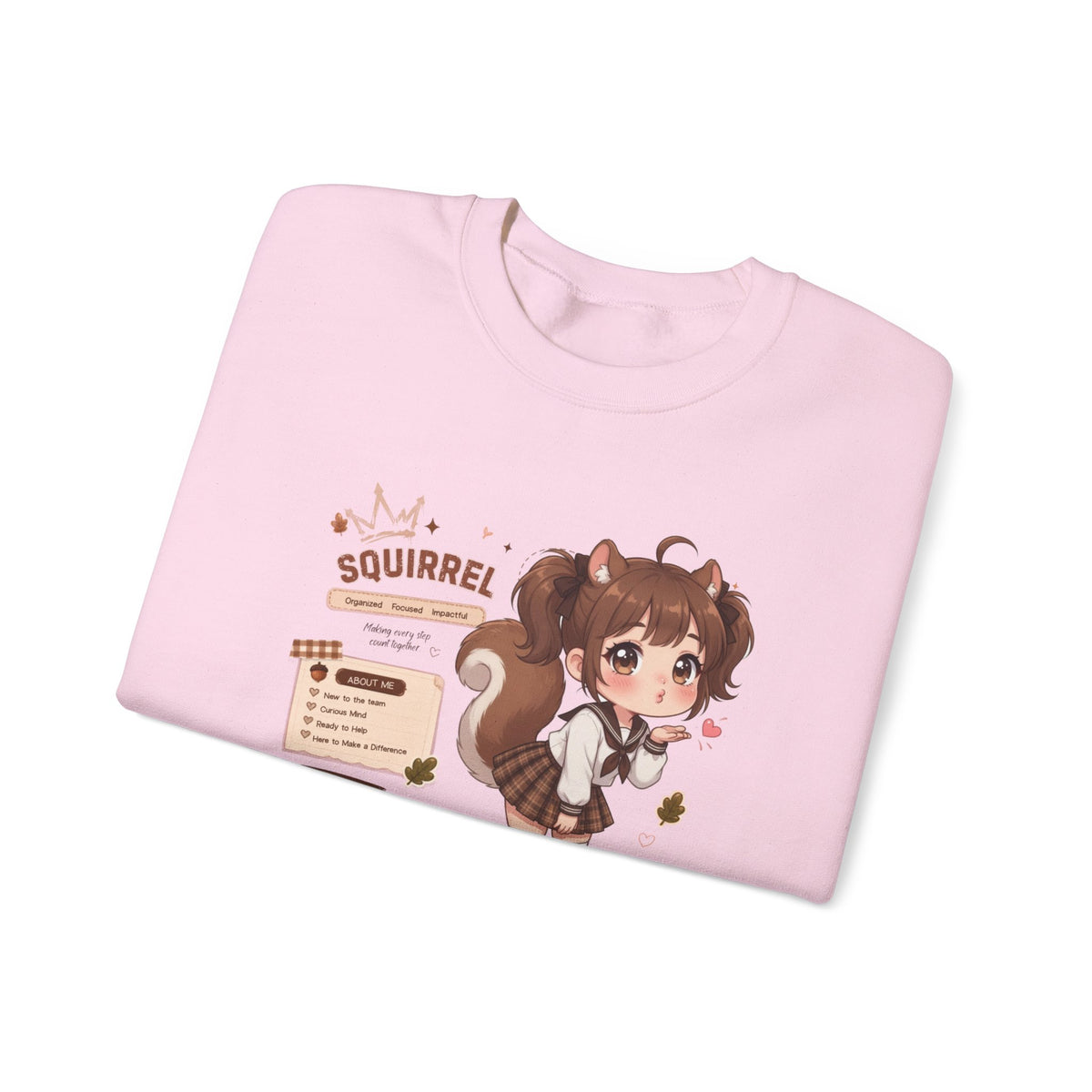 Kawaii Squirrel Girl Sweatshirt | Cute Chibi Graphic Crewneck | Baddy Armor