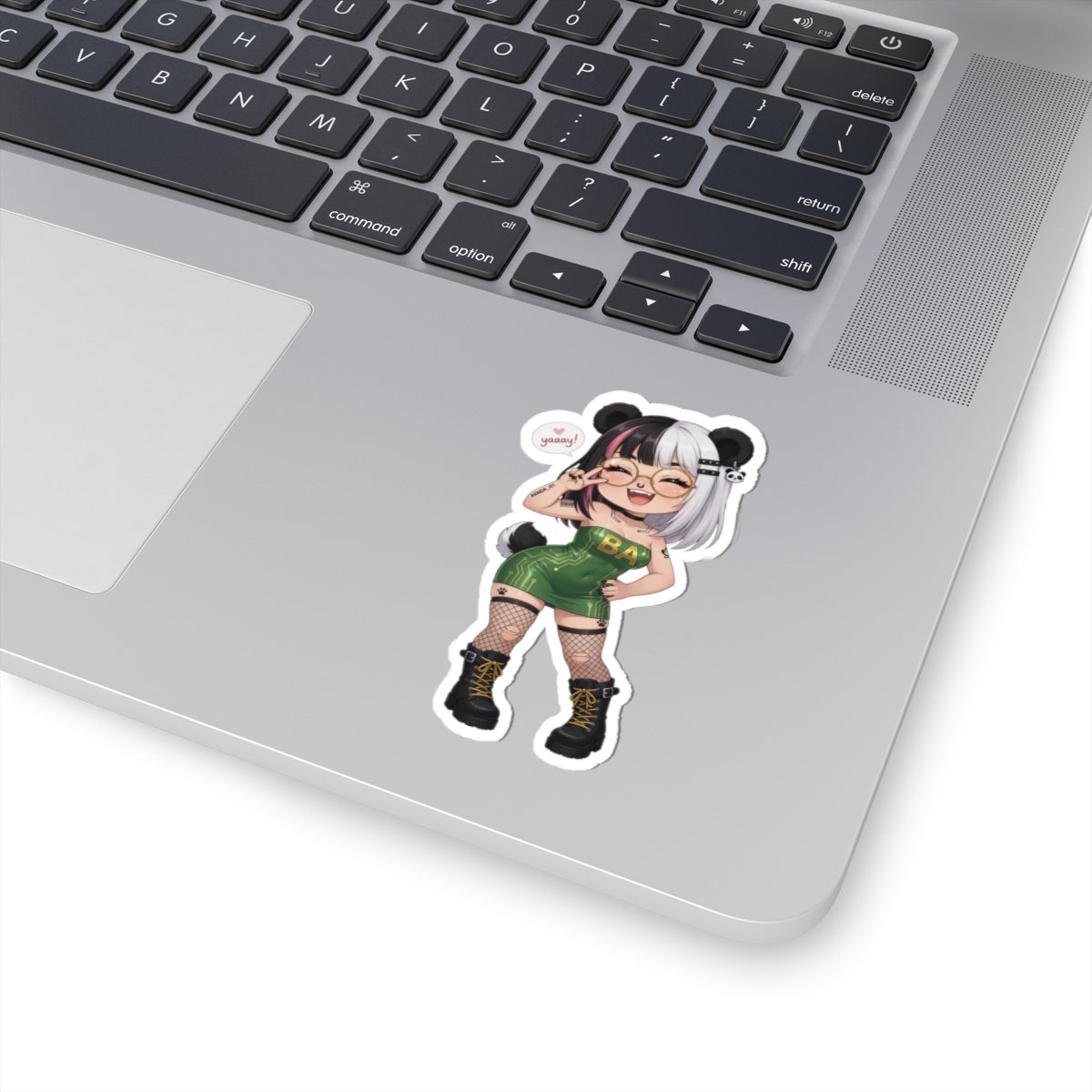 Kawaii Punk Girl Vinyl Sticker | Cute BA Bear-Ear Chibi Decal