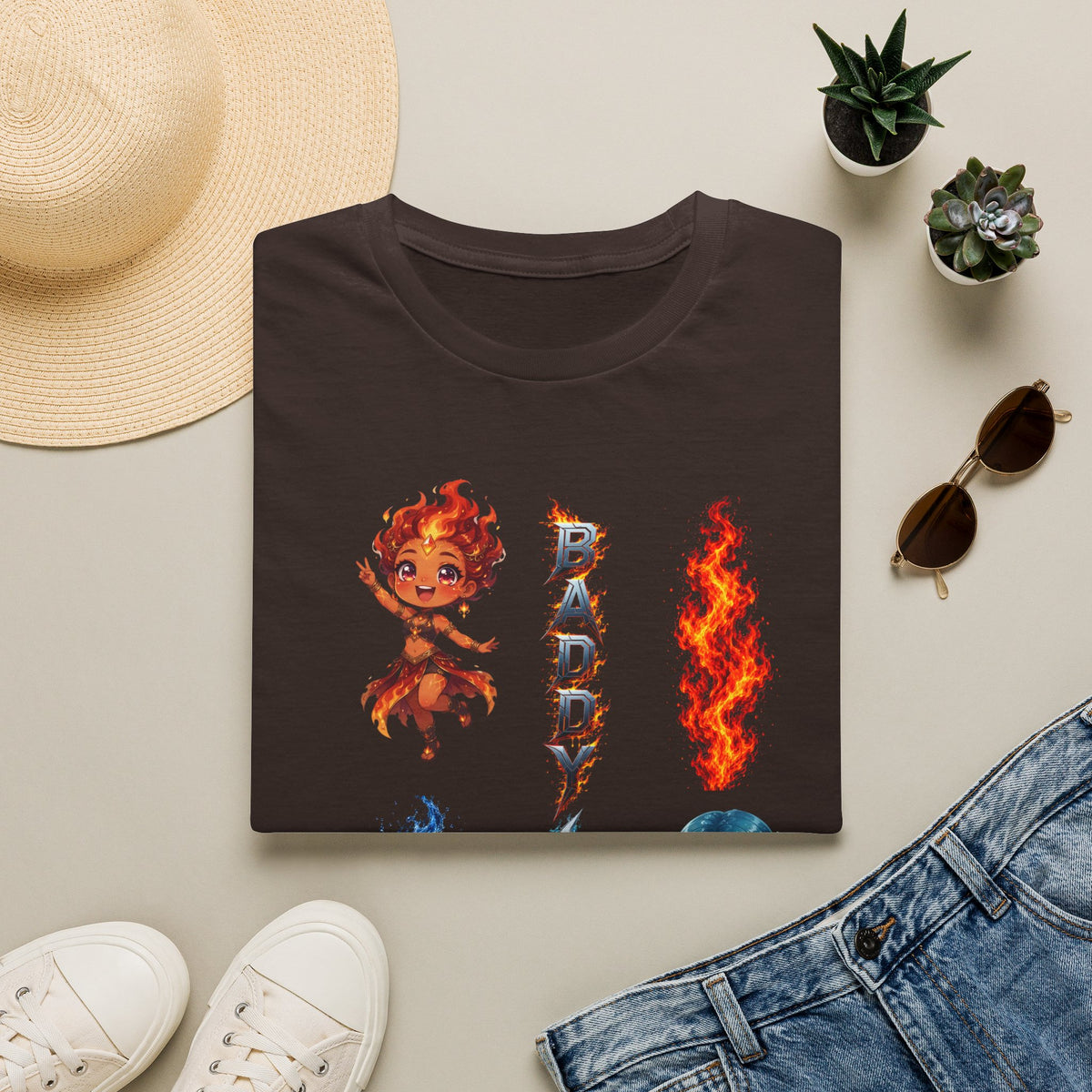Fire & Water Elemental Anime T-Shirt | Baddy Armor
