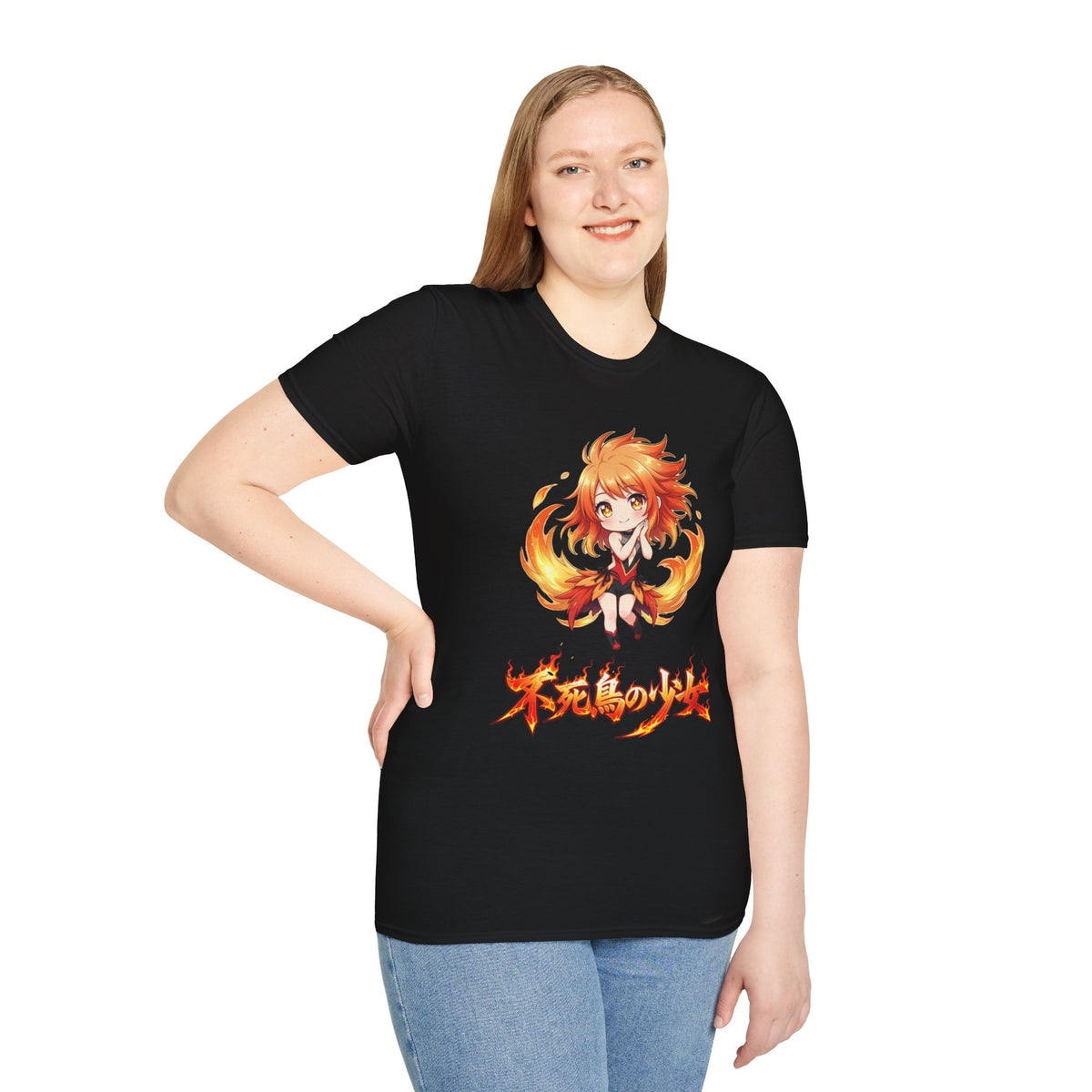 Phoenix Girl (不死鳥の少女) Anime T-Shirt | Baddy Armor