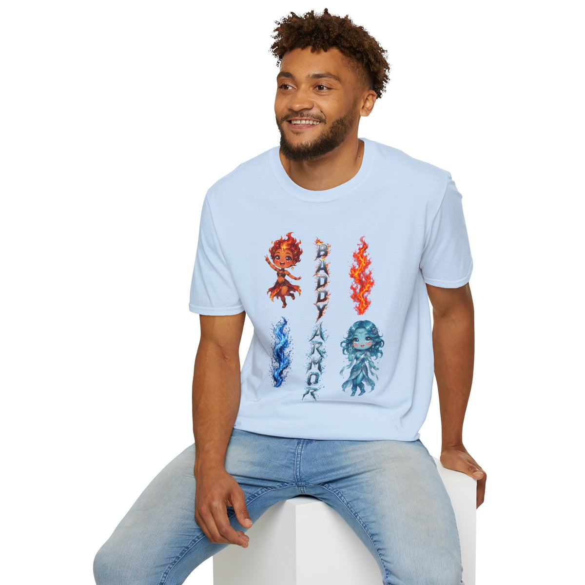 Fire & Water Elemental Anime T-Shirt | Baddy Armor