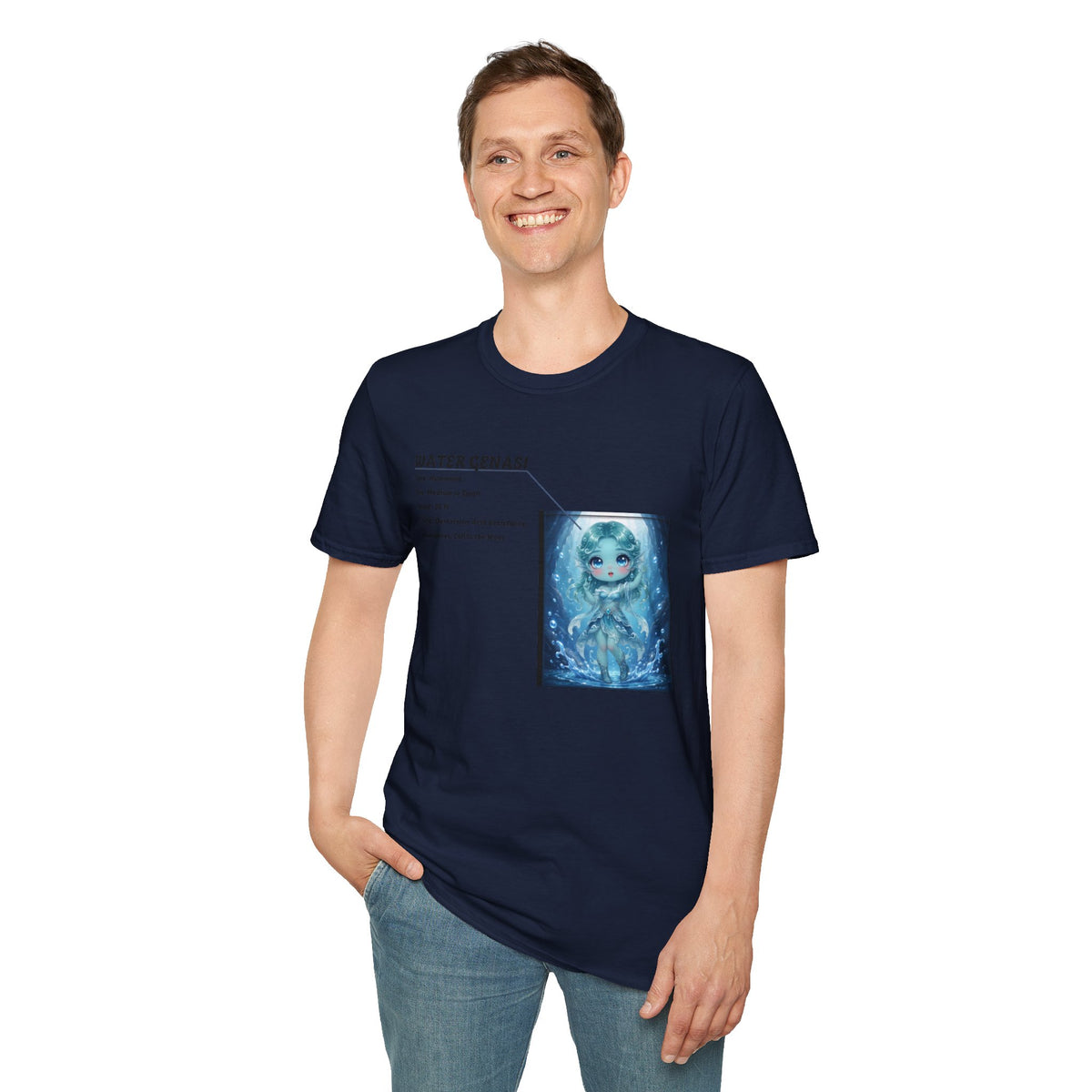 Water Genasi Anime T-Shirt | Baddy Armor