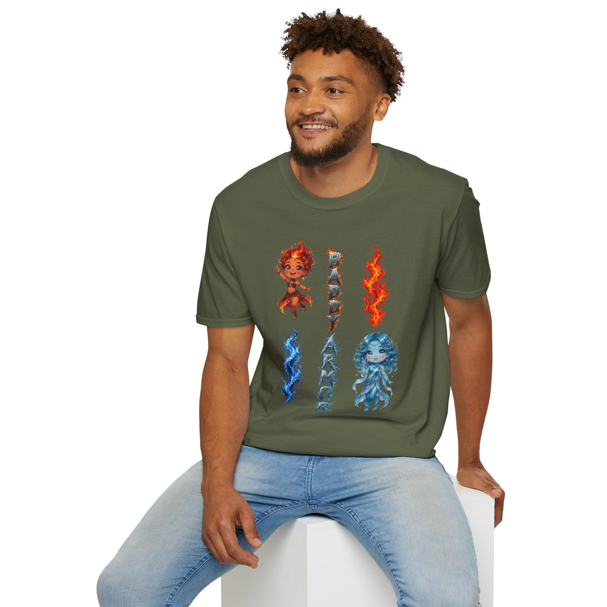 Fire & Water Elemental Anime T-Shirt | Baddy Armor