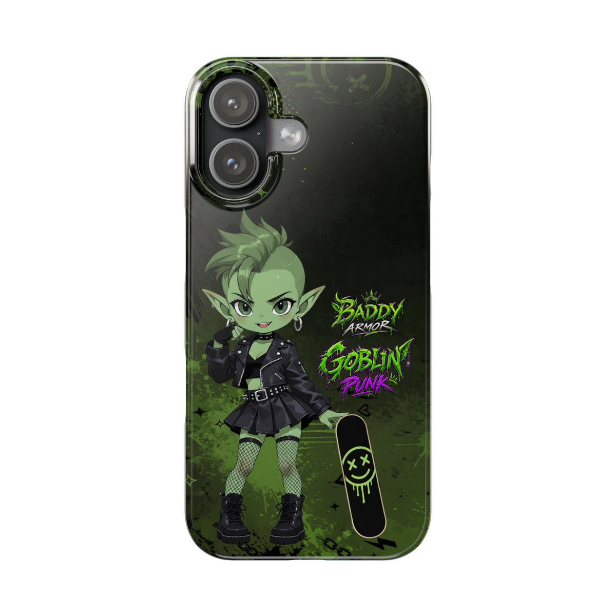 Goblin Punk Phone Case – Green Goblin Anime Case | Baddy Armor