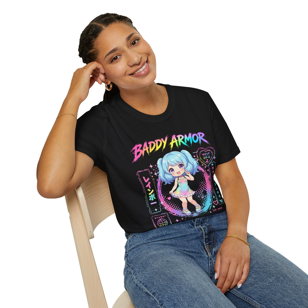Kawaii Chibi Anime Girl T-Shirt | Pastel Aesthetic Graphic Tee | Baddy Armor