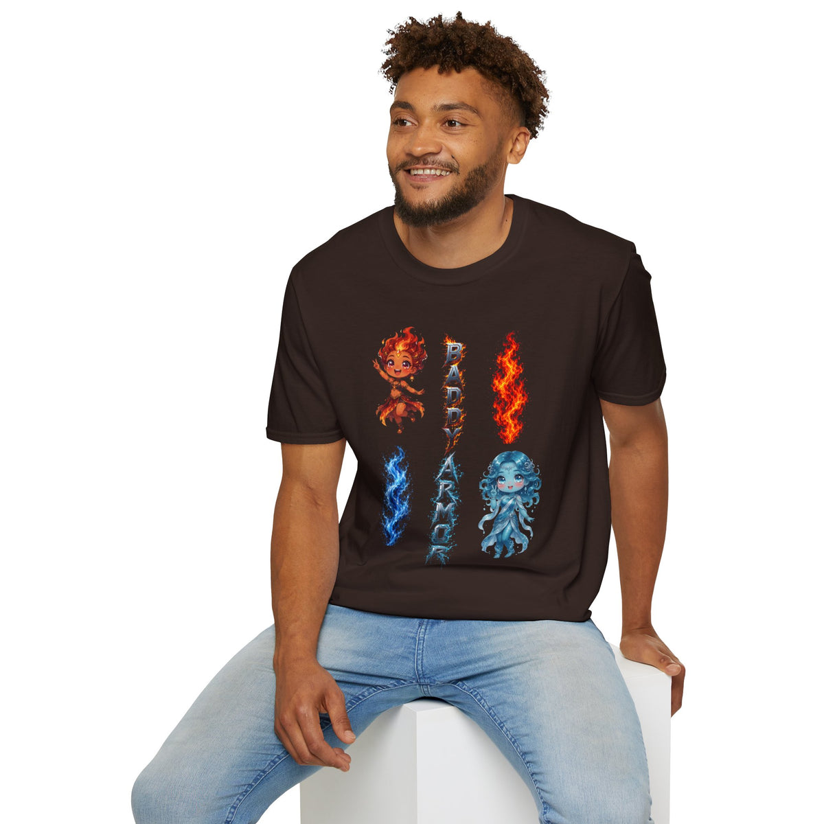Fire & Water Elemental Anime T-Shirt | Baddy Armor