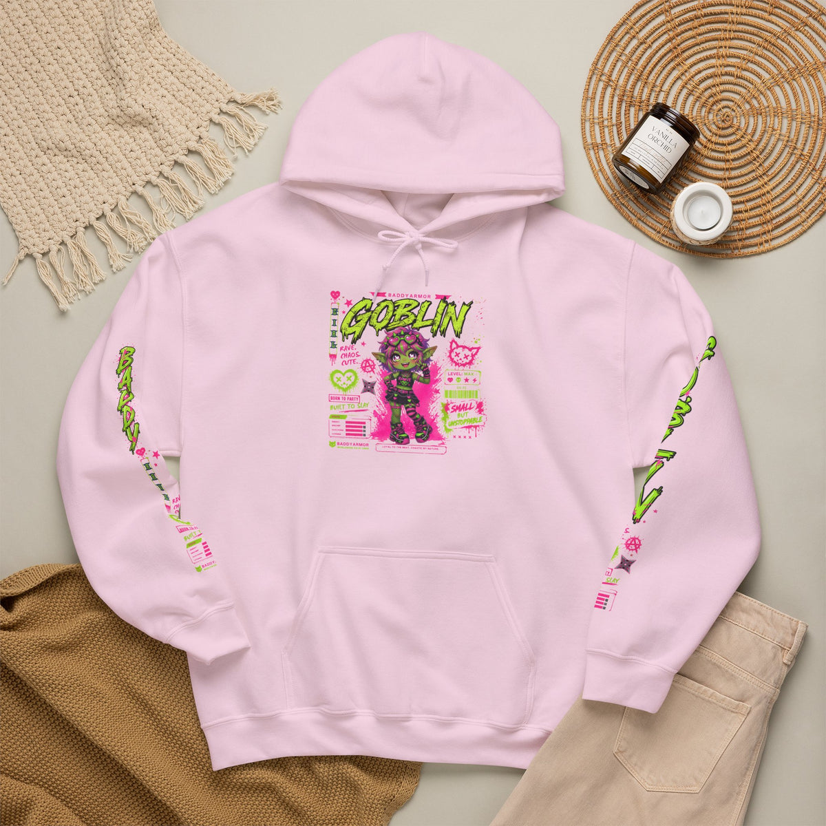 Rave Goblin Hoodie | Baddy Armor Anime Gaming Streetwear