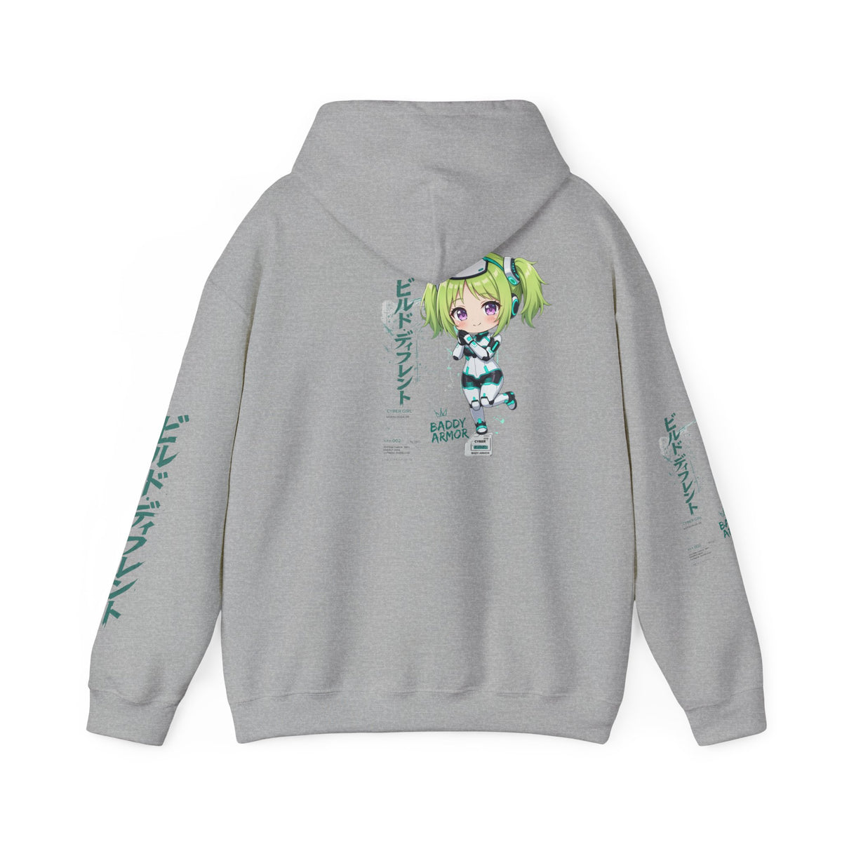 Kawaii Chibi Anime Girl Hoodie | Cute Pastel Graphic Pullover | Baddy Armor