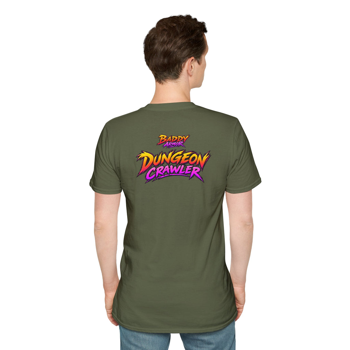 Dungeon Crawler Cute RPG Graphic Tee — "Baddy Slayer" Chibi Gamer Shirt