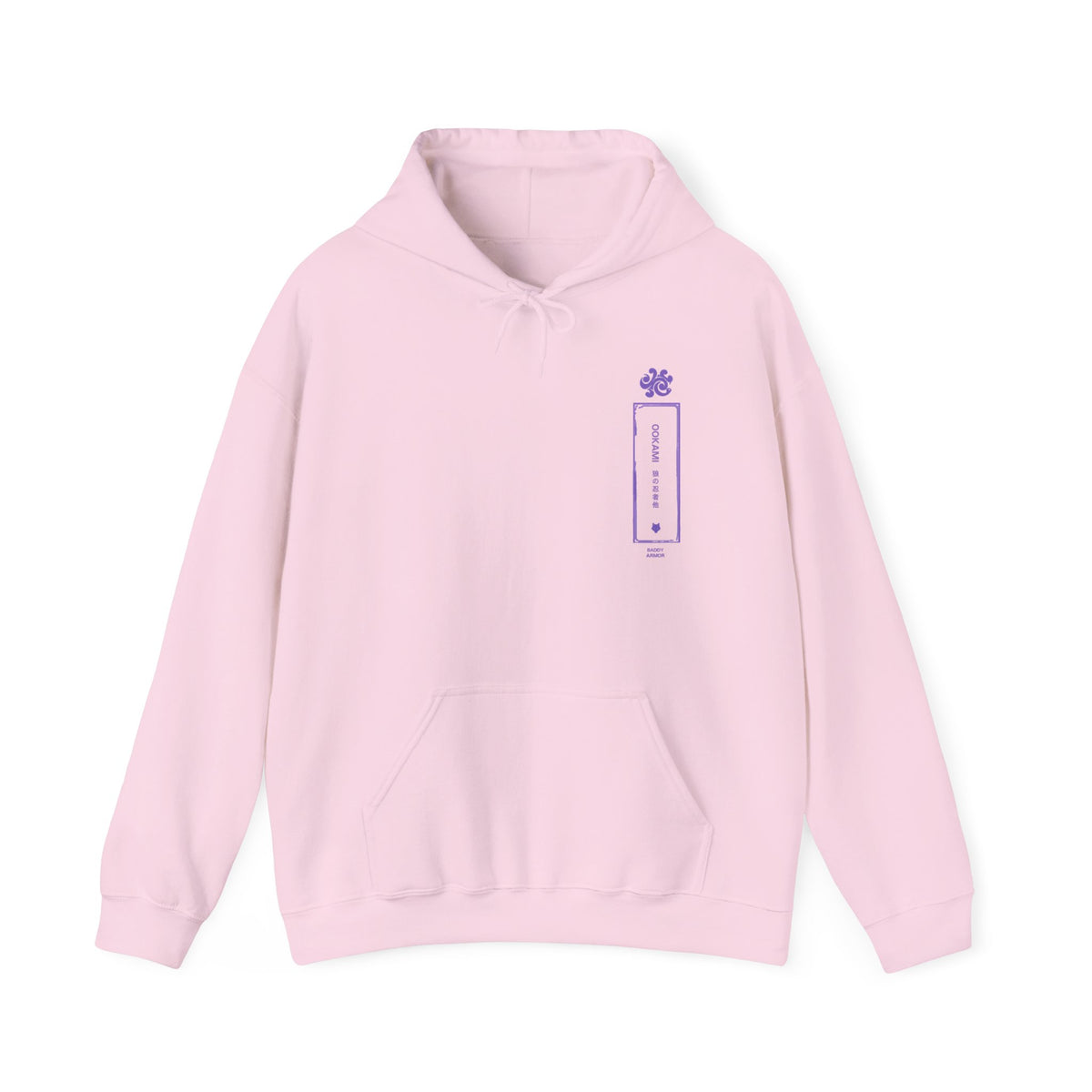 Baddy Armor Ookami Unisex Heavy Blend Hoodie – Kawaii Wolf Ninja Streetwear