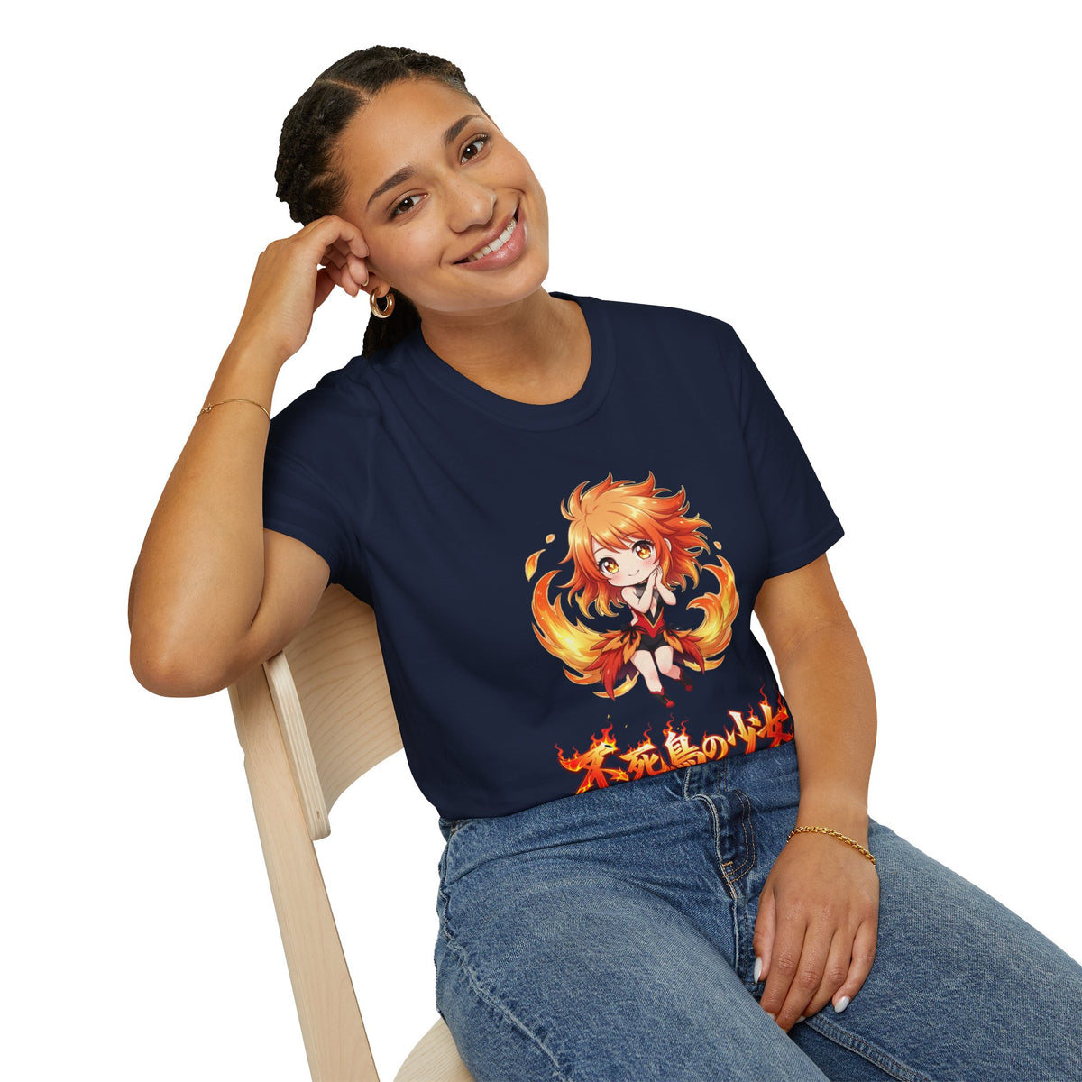 Phoenix Girl (不死鳥の少女) Anime T-Shirt | Baddy Armor