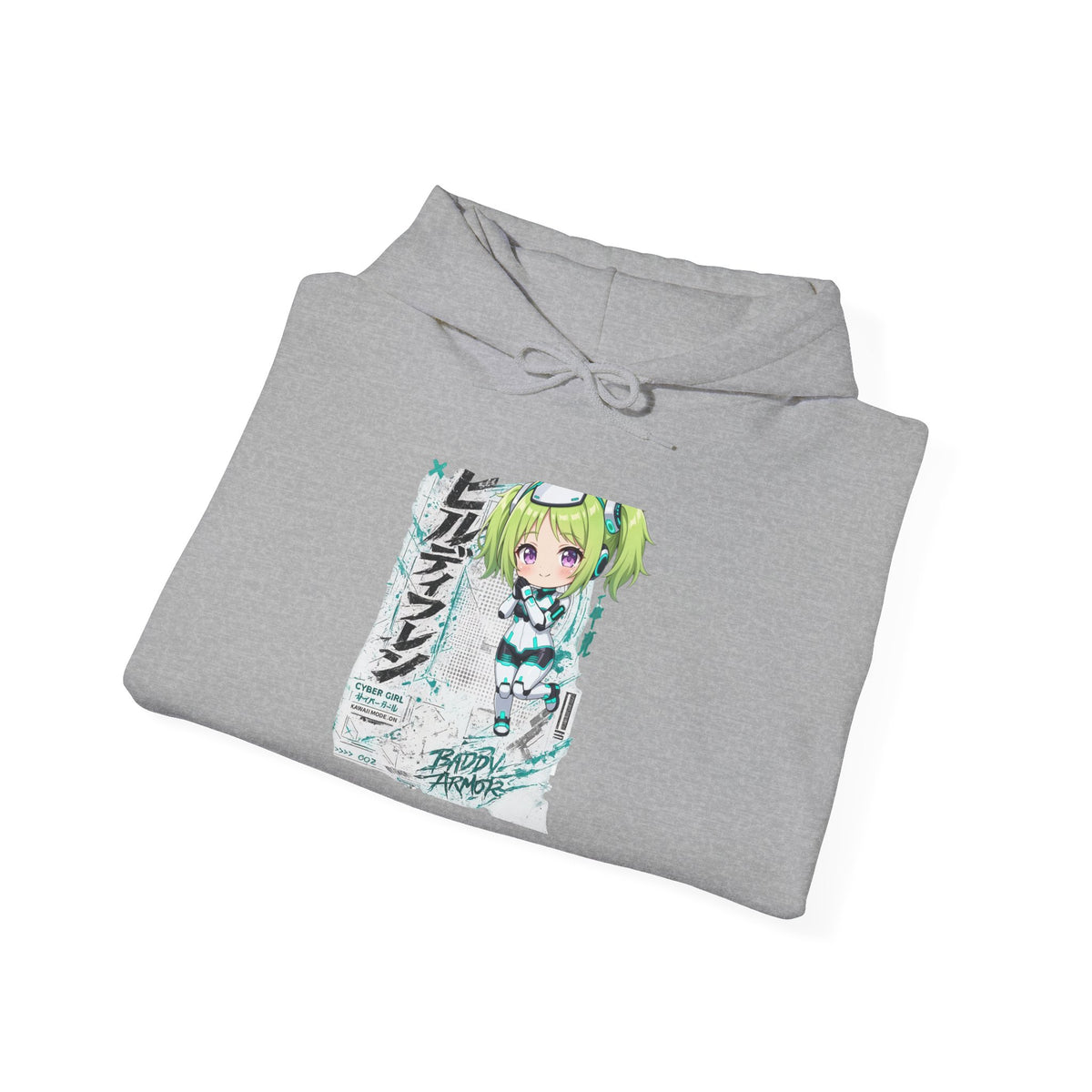 Kawaii Chibi Anime Girl Hoodie | Cute Pastel Graphic Pullover | Baddy Armor