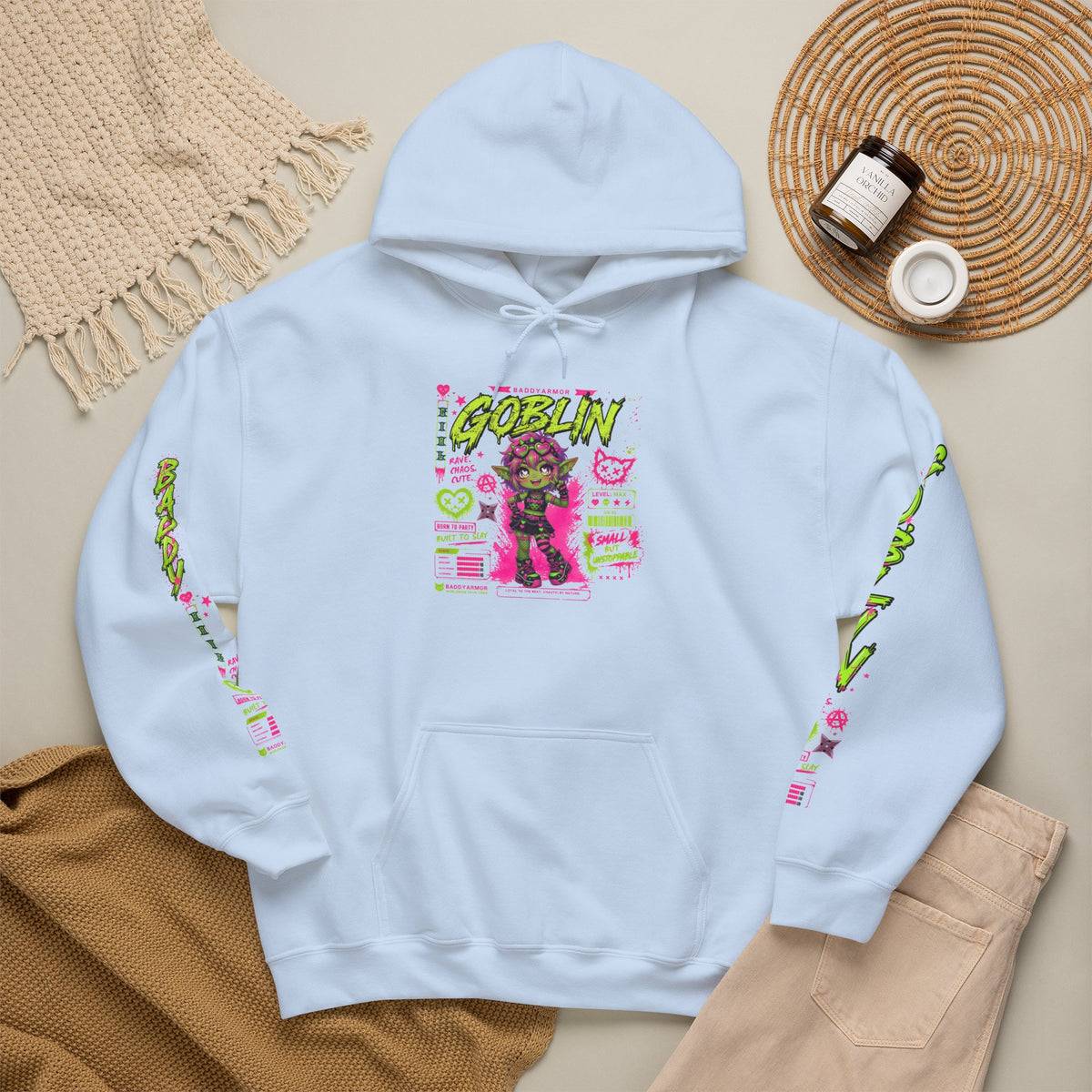 Rave Goblin Hoodie | Baddy Armor Anime Gaming Streetwear