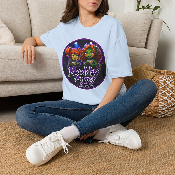 Big Suck Arena Gamer Girls - Round Logo T-Shirt - Baddy Armor Designs