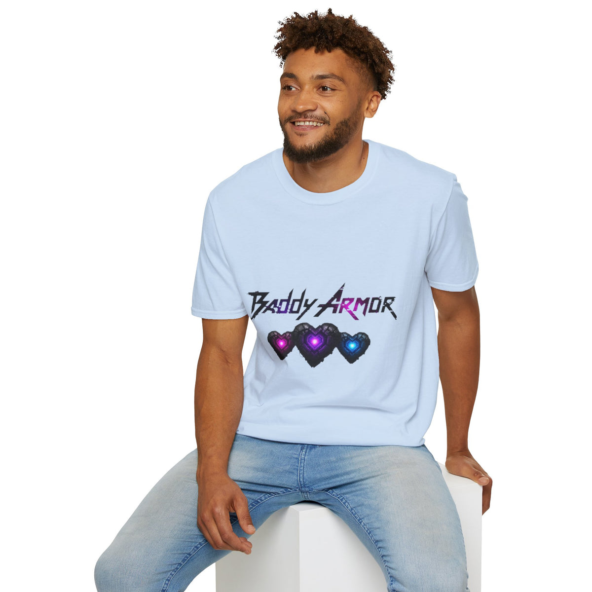 Baddy Armor Graphic T-Shirt | Cute Heart Shield Cotton Tee