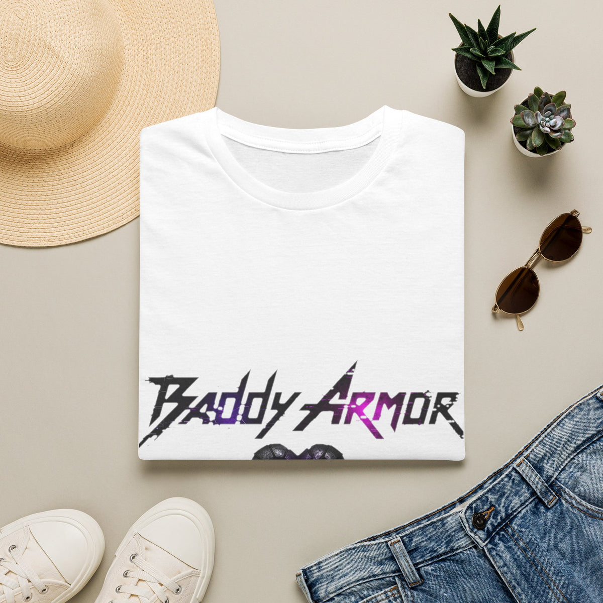 Baddy Armor Graphic T-Shirt | Cute Heart Shield Cotton Tee