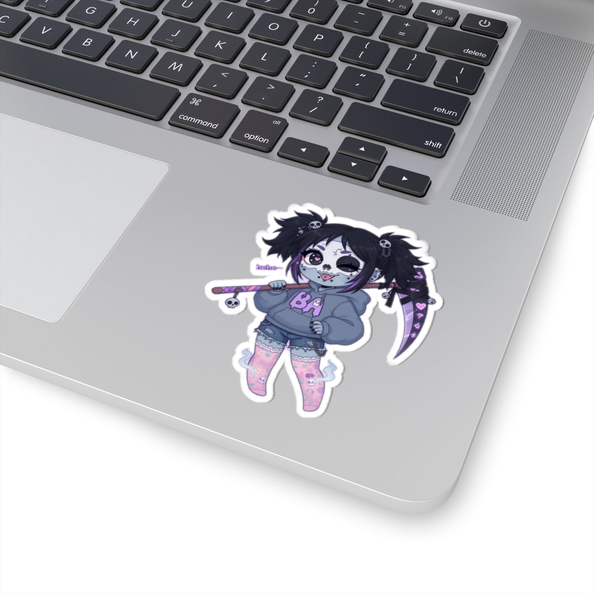 Kawaii Ghoul Girl Vinyl Sticker | Baddy Armor Designs