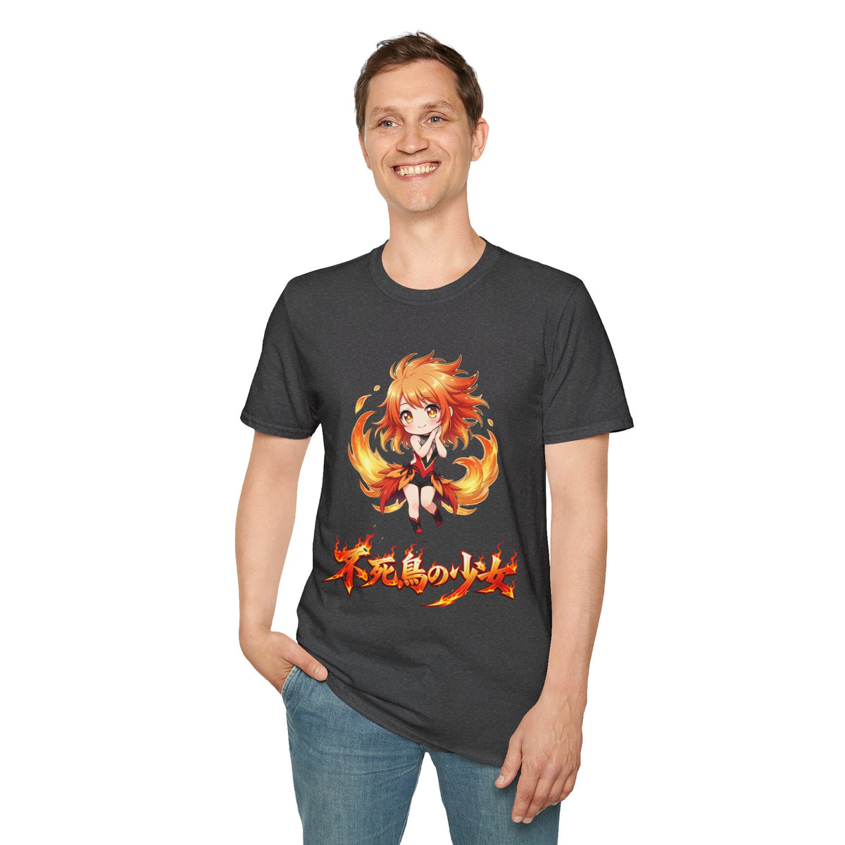 Phoenix Girl (不死鳥の少女) Anime T-Shirt | Baddy Armor
