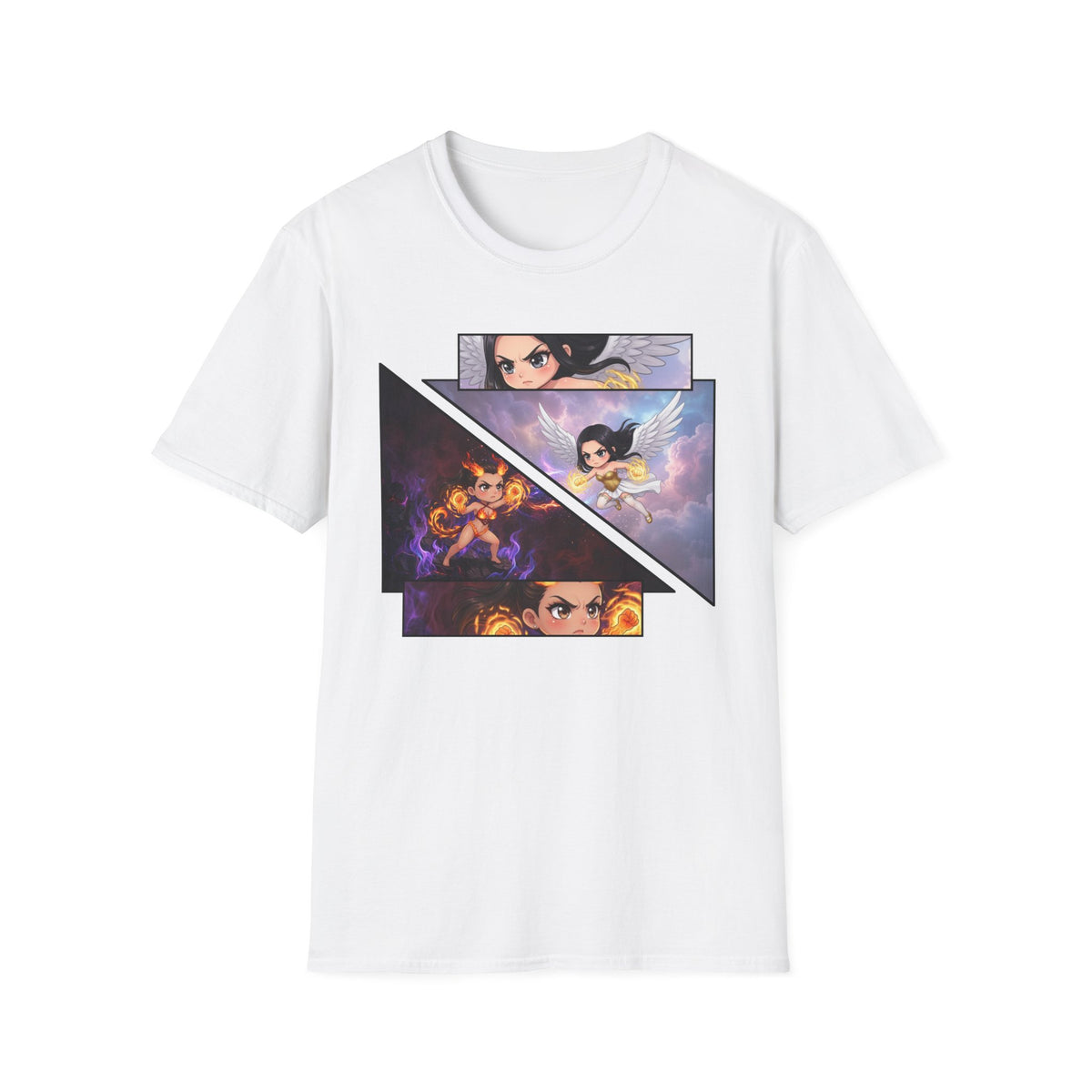 Duality - Battle of Good vs Evil T-Shirt - Baddy Armor Designs