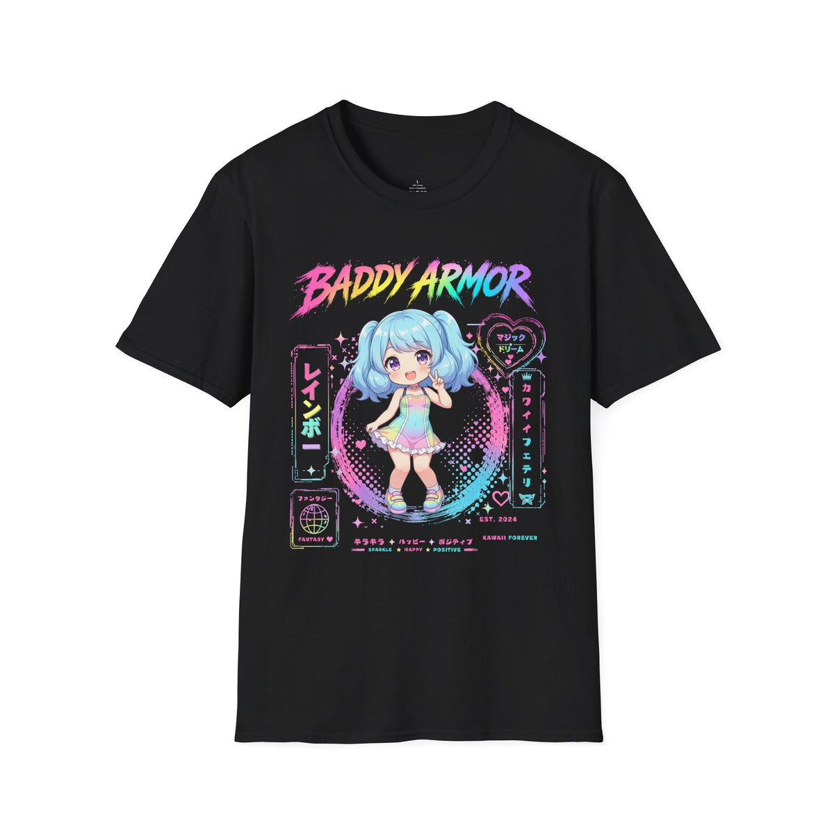 Kawaii Chibi Anime Girl T-Shirt | Pastel Aesthetic Graphic Tee | Baddy Armor