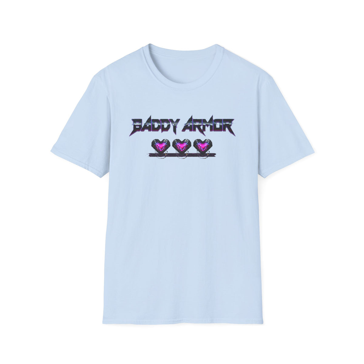 Baddy Armor Graphic T-Shirt | Purple Heart Icon Cotton Tee