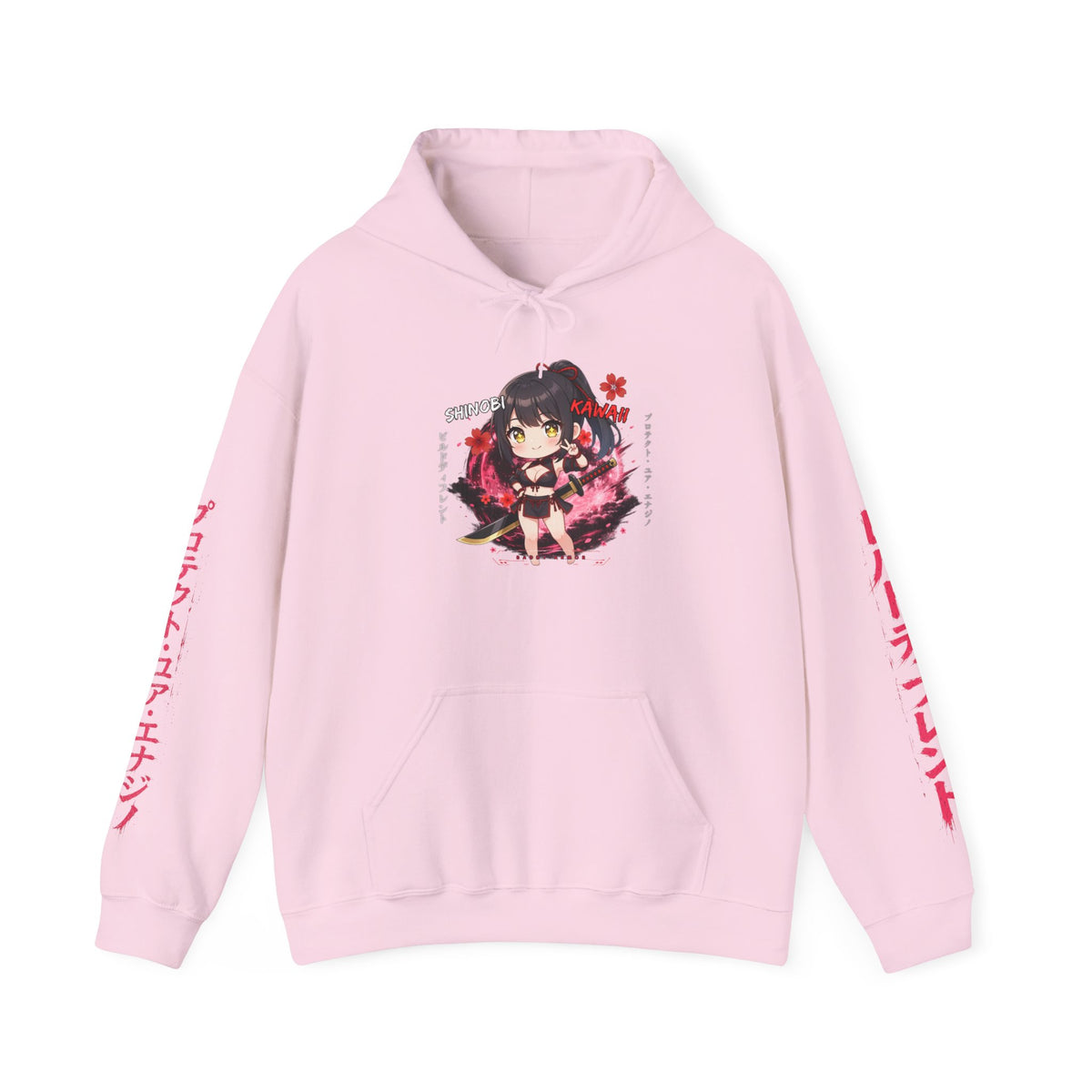 Shinobi Kawaii Girl Hoodie | Chibi Anime Graphic Pullover | Baddy Armor