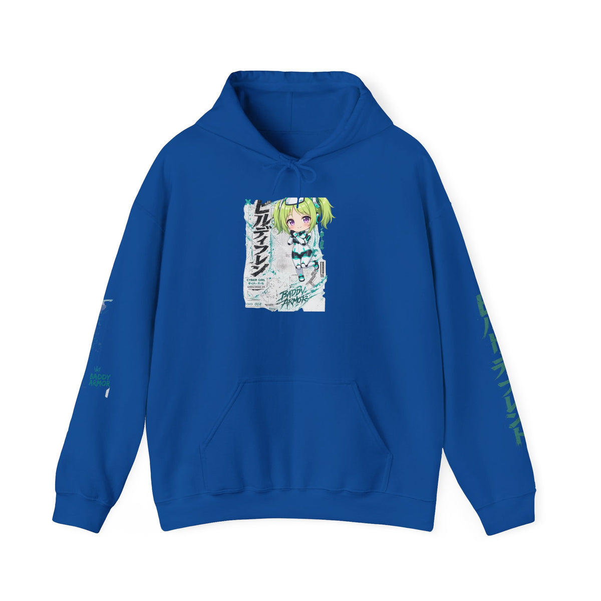 Kawaii Chibi Anime Girl Hoodie | Cute Pastel Graphic Pullover | Baddy Armor