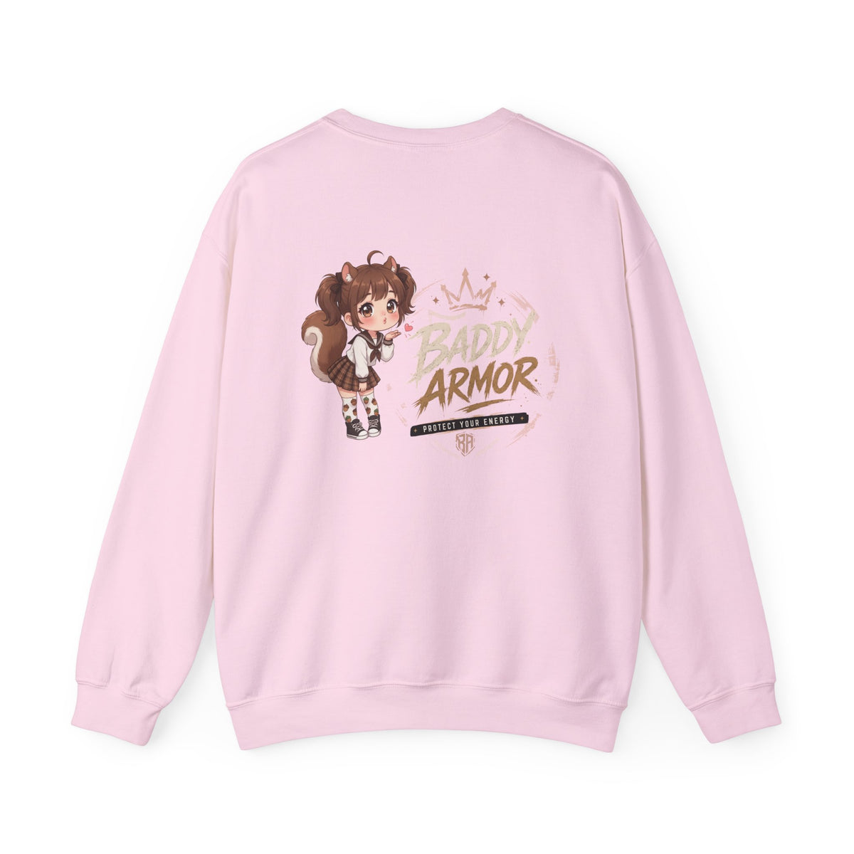 Kawaii Squirrel Girl Sweatshirt | Cute Chibi Graphic Crewneck | Baddy Armor