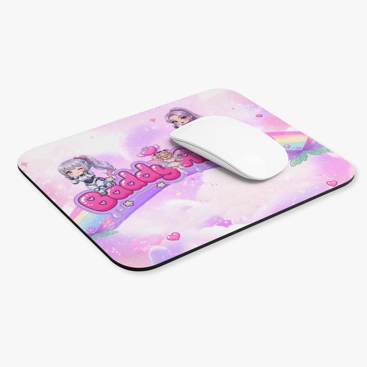 Baddy Armor Kawaii Mouse Pad | Cute Pastel Gaming Desk Mat