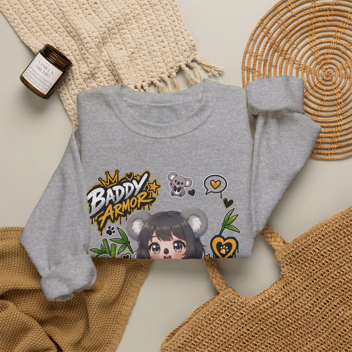 Kawaii Koala Girl Crewneck Sweatshirt | Baddy Armor