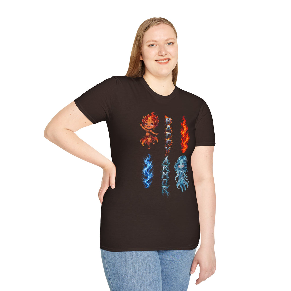 Fire & Water Elemental Anime T-Shirt | Baddy Armor