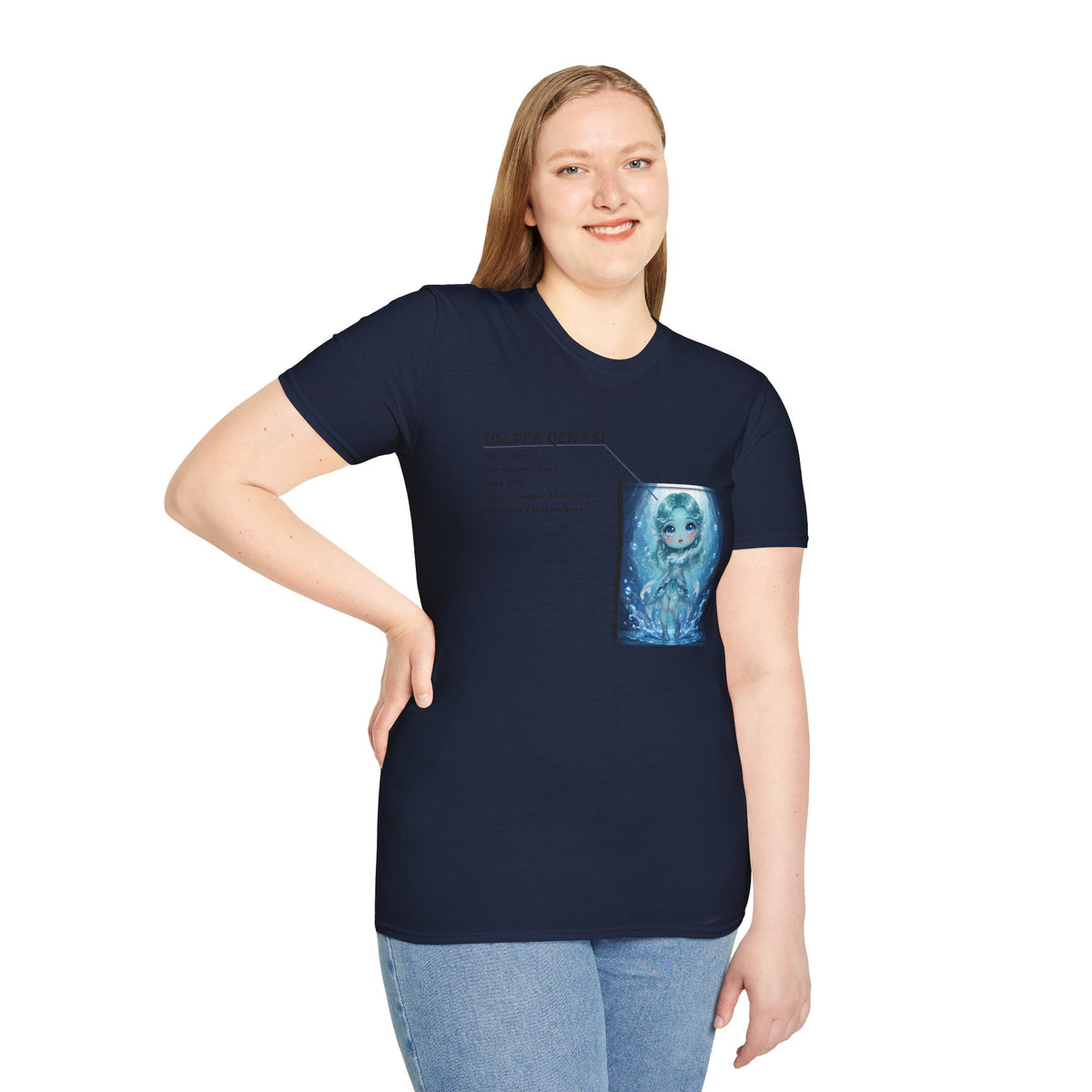 Water Genasi Anime T-Shirt | Baddy Armor