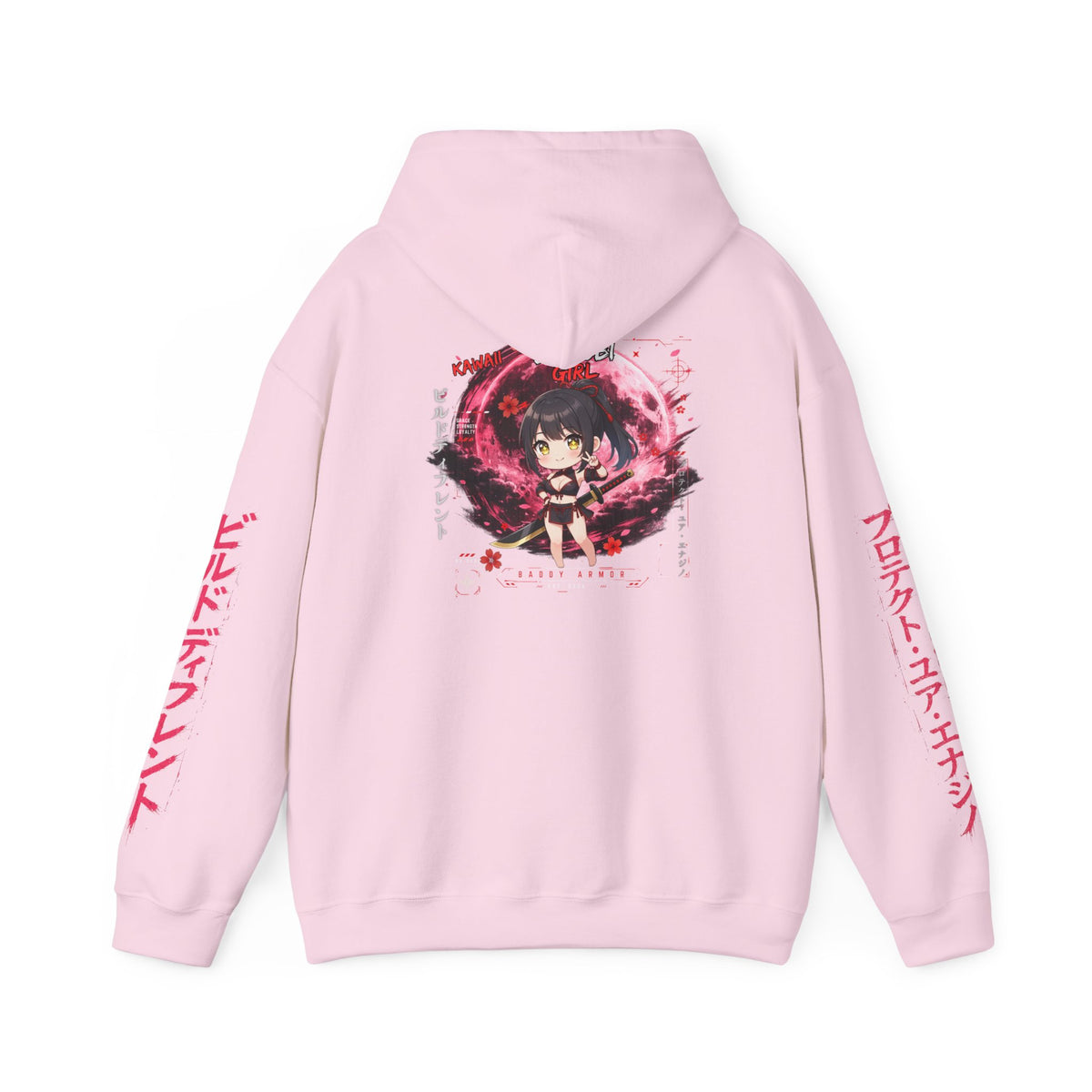 Shinobi Kawaii Girl Hoodie | Chibi Anime Graphic Pullover | Baddy Armor