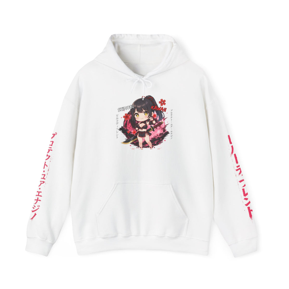Shinobi Kawaii Girl Hoodie | Chibi Anime Graphic Pullover | Baddy Armor