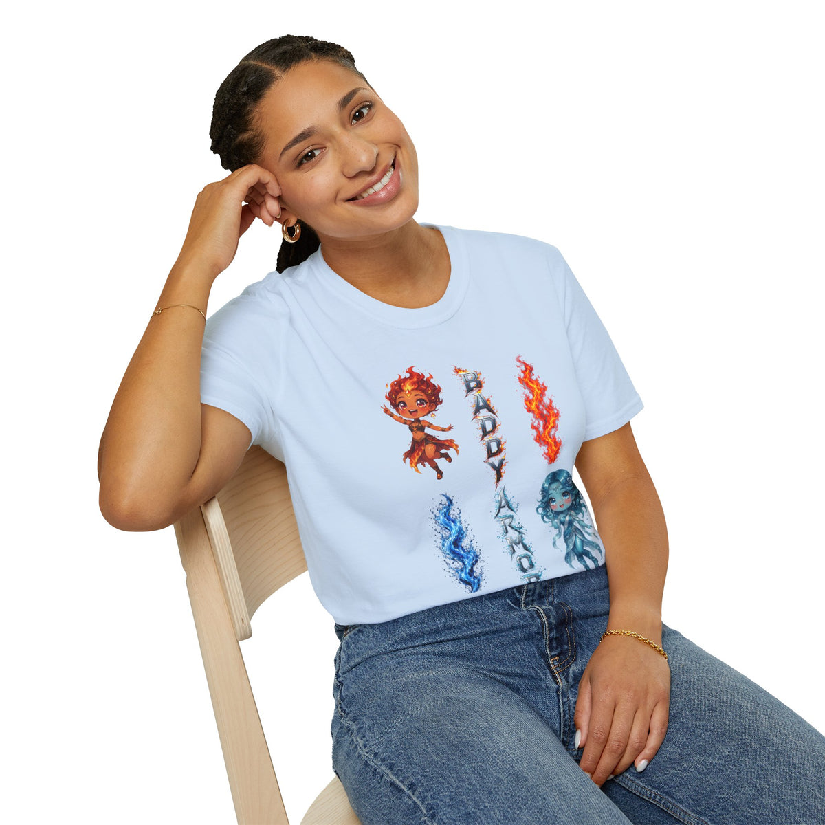 Fire & Water Elemental Anime T-Shirt | Baddy Armor
