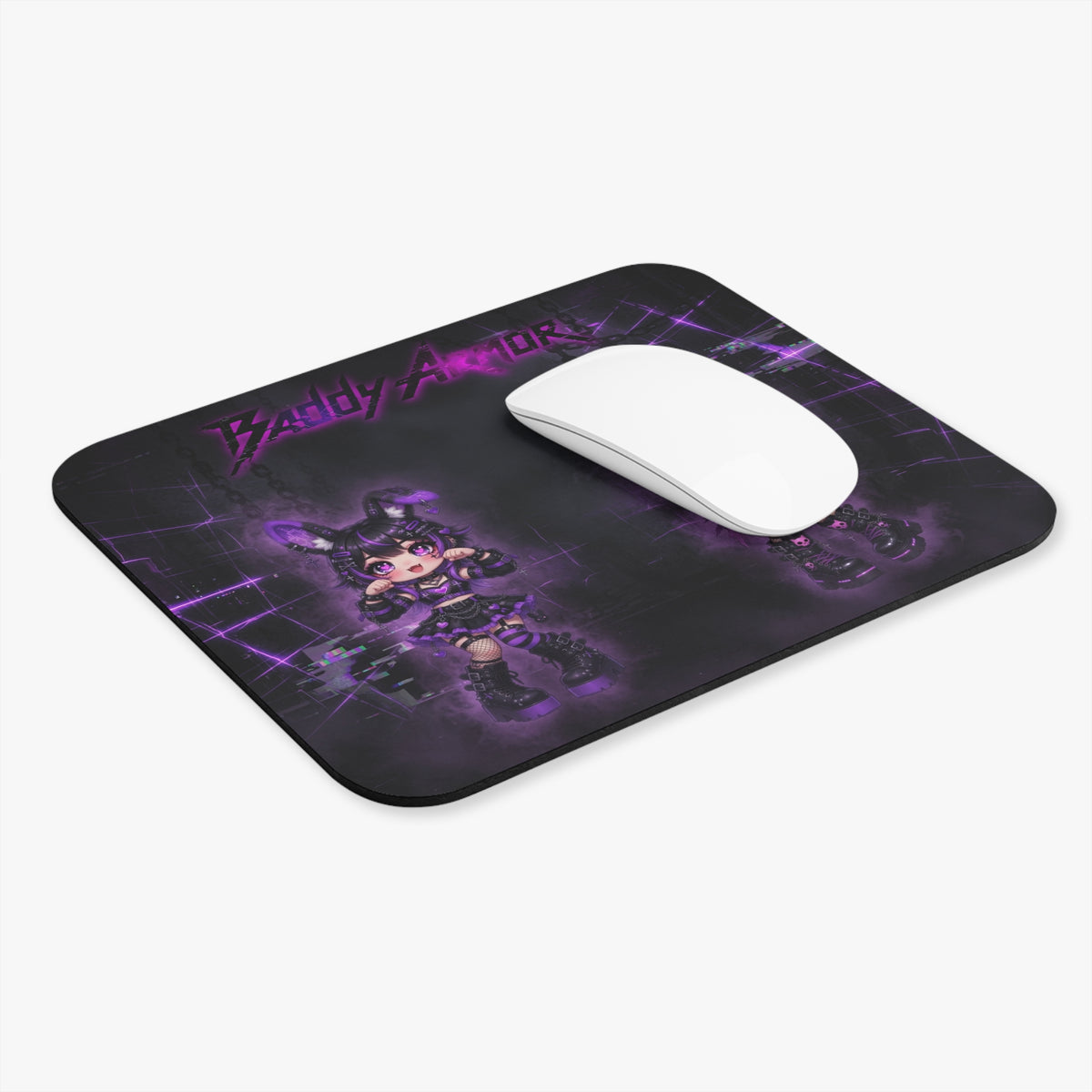 Kawaii Gothic Gamer Mouse Pad | Anime Gaming Desk Mat | Baddy Armor