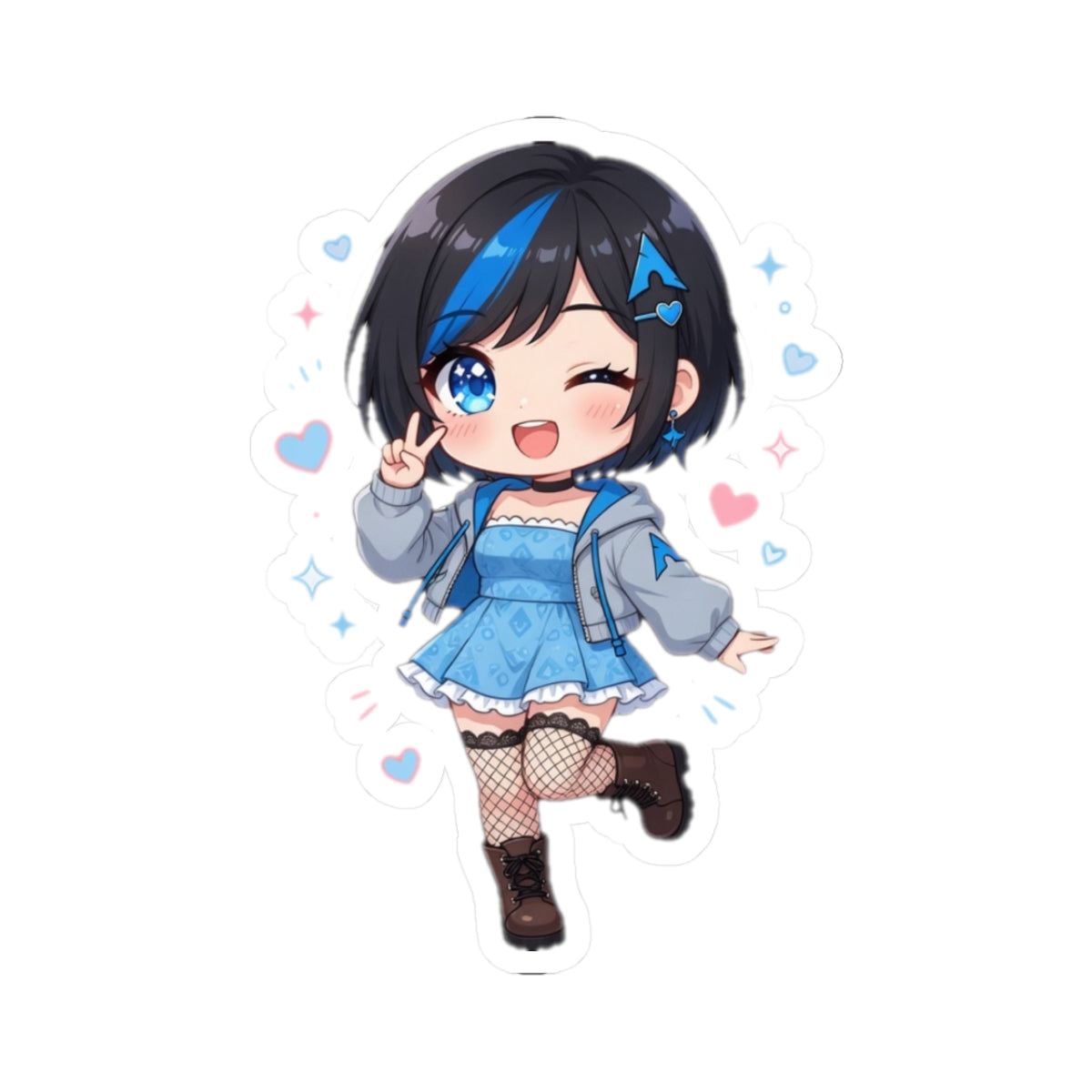 Arch-Chan Chibi Kiss-Cut Vinyl Sticker | Baddy Armor