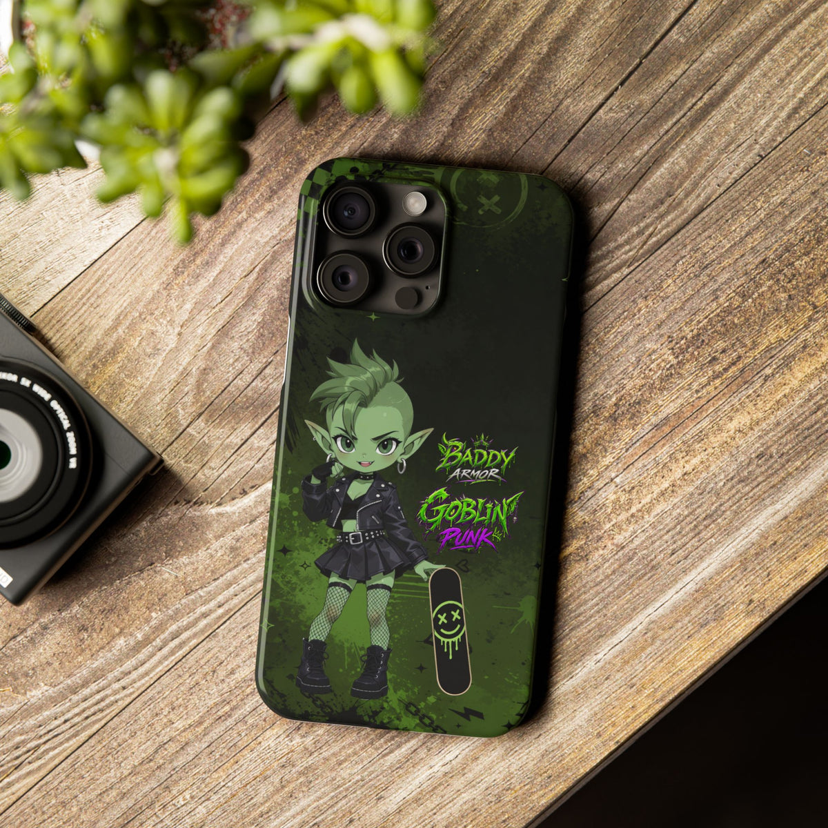 Goblin Punk Phone Case – Green Goblin Anime Case | Baddy Armor