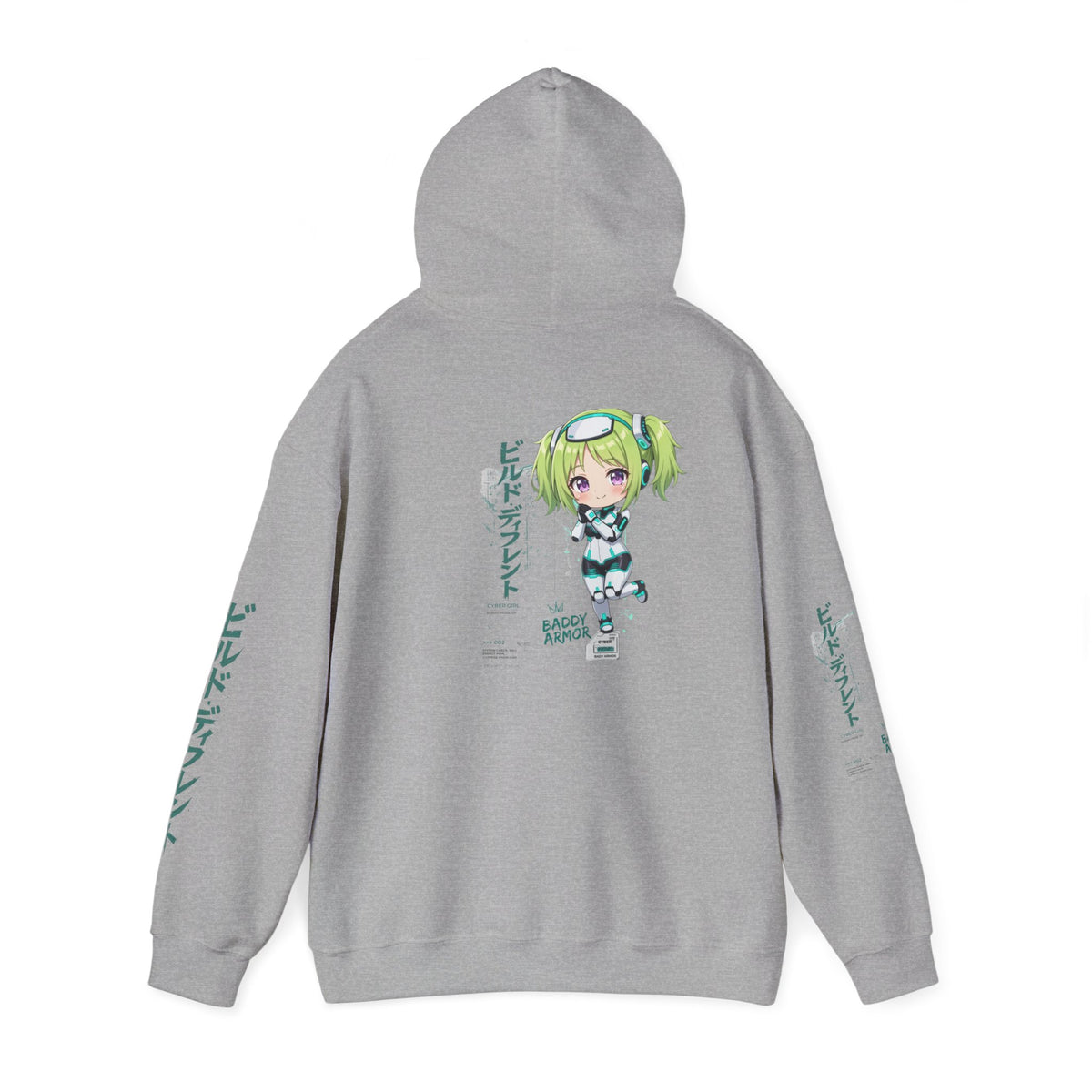 Kawaii Chibi Anime Girl Hoodie | Cute Pastel Graphic Pullover | Baddy Armor