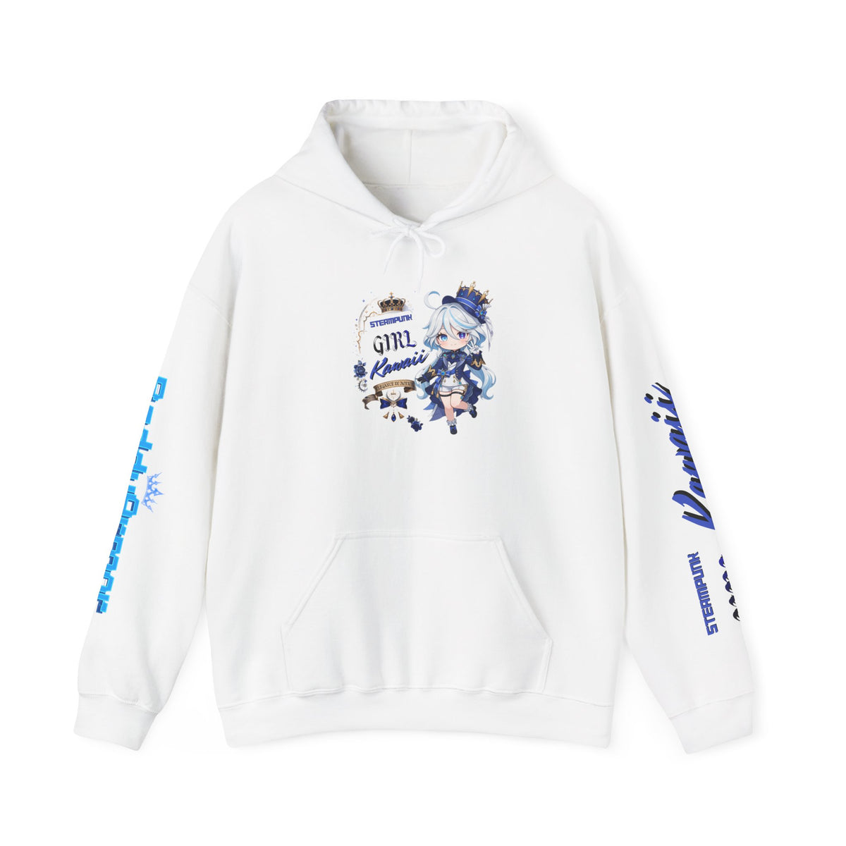 Steampunk Kawaii Girl Hoodie | Chibi Anime Graphic Pullover | Baddy Armor