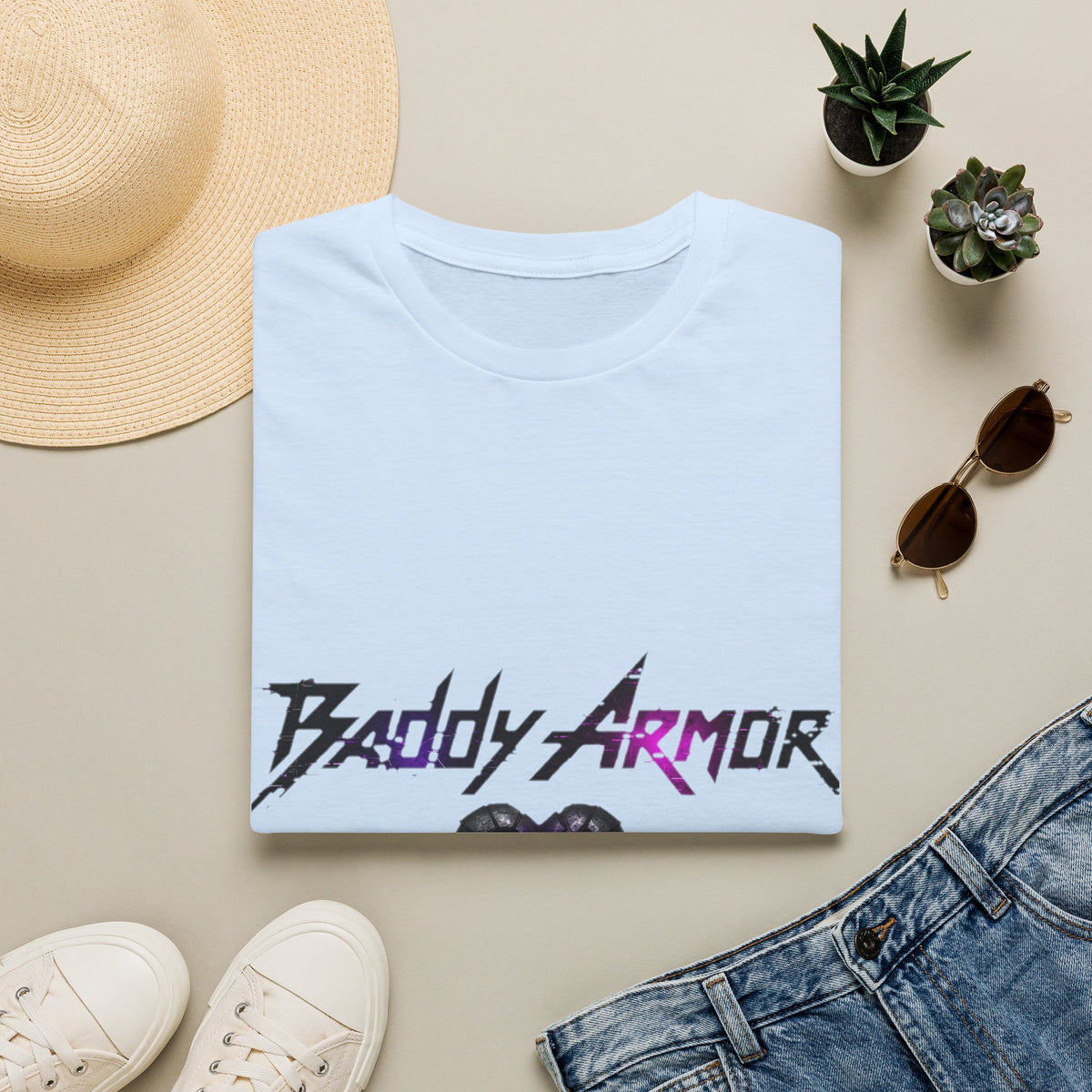 Baddy Armor Graphic T-Shirt | Cute Heart Shield Cotton Tee