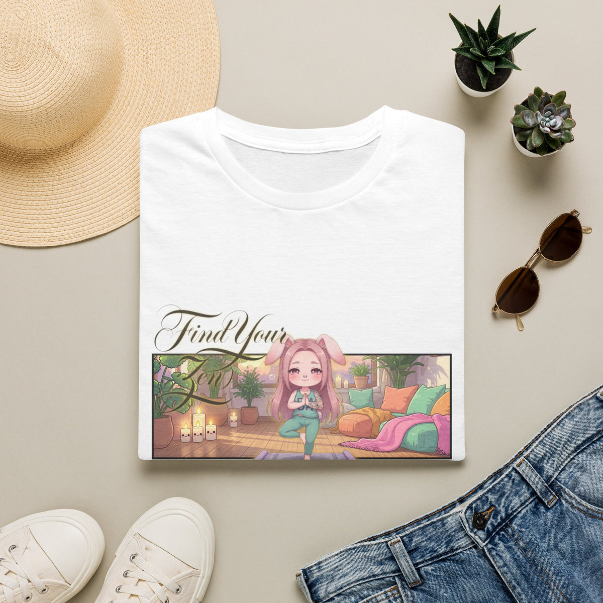 Find Your Zen - Yoga Usagi - Baddy Armor Designs