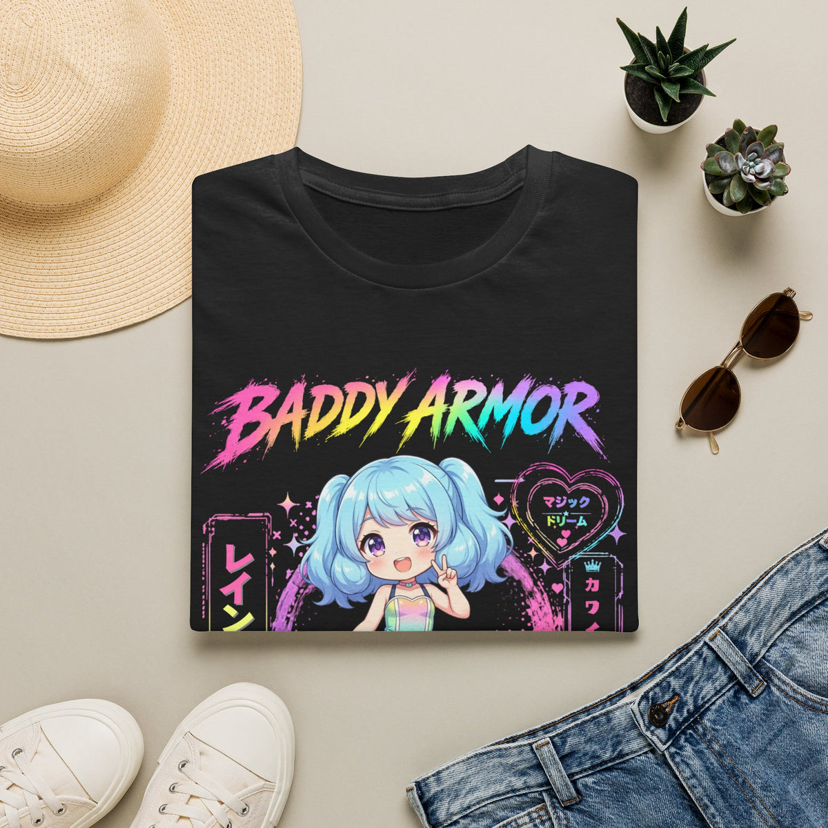 Kawaii Chibi Anime Girl T-Shirt | Pastel Aesthetic Graphic Tee | Baddy Armor