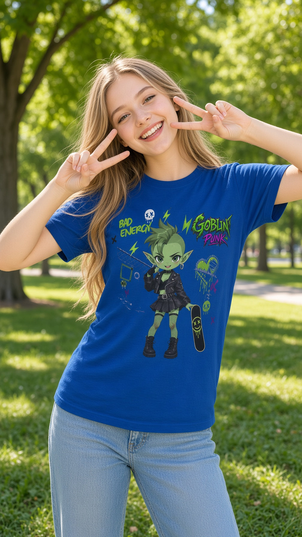 Goblin Punk T-Shirt – Green Goblin Graphic Tee | Baddy Armor