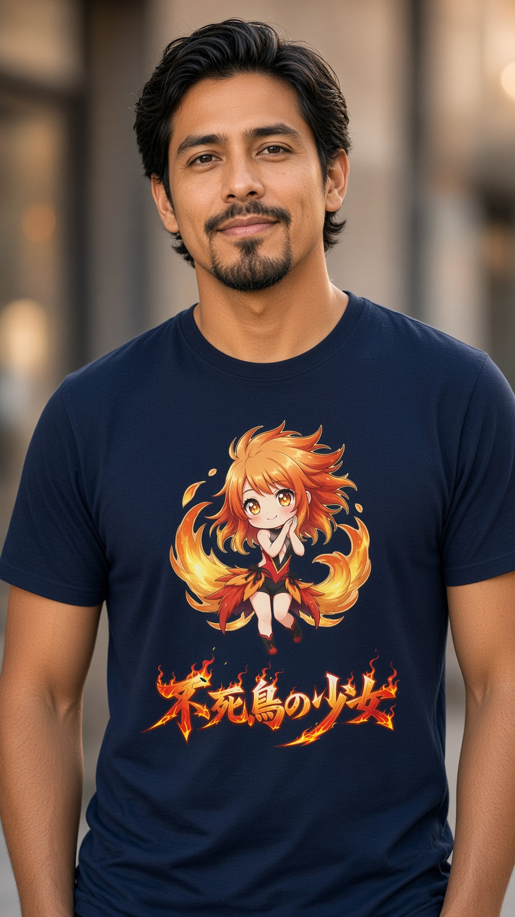 Phoenix Girl (不死鳥の少女) Fantasy Anime T-Shirt | Chibi Graphic Tee | Baddy Armor